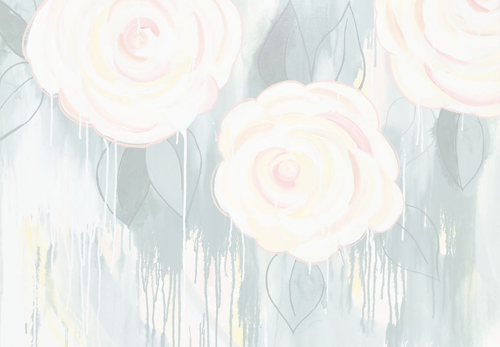 Peony painting by artist Mandy Martin