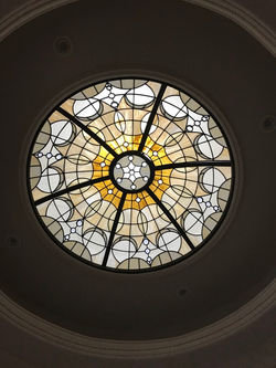 Geometric tan and gold dome