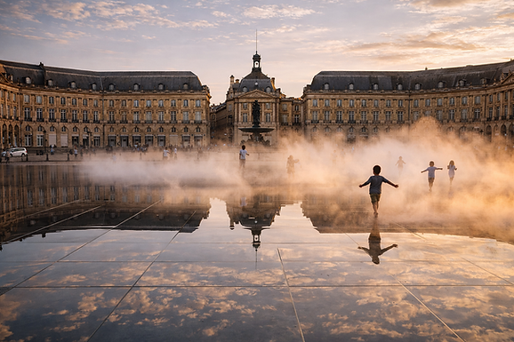 En s'enfonçant dans les terres, on découvre le vieux Bordeaux. Loin des larges avenues, c'est un entrelacs de ruelles médiévales et de places vivantes (comme la place du Parlement ou la place Camille Jullian). Ici, l'histoire se lit sur les murs, mais se vit surtout en terrasse. L'atmosphère y est chaleureuse, rythmée par le tintement des verres dans les bars à vin et l'odeur sucrée des cannelés sortant du four, ces petites pâtisseries caramélisées emblématiques de la ville.