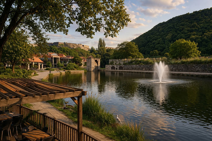 Besançon respire. Entre ses parcs fleuris, comme le jardin de la Gare d’Eau, et ses quais aménagés, la ville invite à la déambulation paisible. Le Doubs, véritable colonne vertébrale de la cité, offre aux promeneurs et aux cyclistes une échappée sauvage en plein cœur urbain, où le passage des péniches sous le tunnel de la Citadelle ajoute une touche de poésie fluviale.