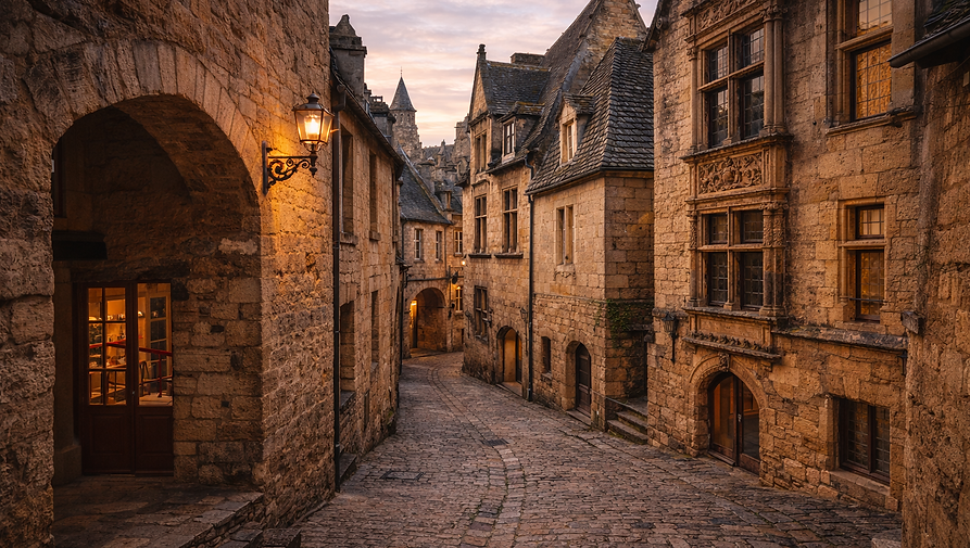 Sarlat est le ventre du Périgord. Ici, l'air sent bon la truffe, le cèpe et le confit. Le marché du samedi matin est une institution, un rite sacré. Les étals débordent de foies gras mi-cuits, de noix du Périgord, de fromages de chèvre (Cabécou) et de fraises sucrées. C'est une explosion de saveurs et de convivialité, où l'accent chantant des producteurs locaux vous invite à tout goûter.