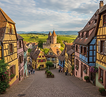 Eguisheim est le berceau historique du vignoble alsacien, situé sur la célèbre Route des Vins :
• Dégustation : De nombreux domaines viticoles vous ouvrent leurs portes pour partager leur passion et vous faire déguster les Grands Crus locaux, notamment l'Eichberg et le Pfersigberg.
• Sentier Viticole des Grands Crus : Un parcours balisé et pédagogique pour découvrir la vigne et comprendre le travail des vignerons.
• Gastronomie : Profitez de votre séjour pour savourer les spécialités alsaciennes comme la Choucroute, le Baeckeoffe ou la Tarte Flambée, accompagnées des meilleurs vins d'Alsace.