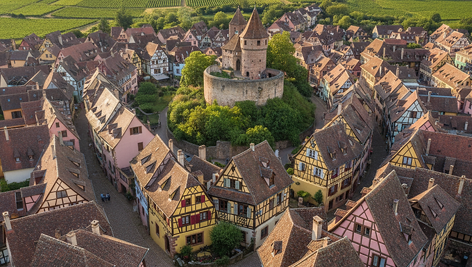 Eguisheim est le berceau historique du vignoble alsacien, situé sur la célèbre Route des Vins :
• Dégustation : De nombreux domaines viticoles vous ouvrent leurs portes pour partager leur passion et vous faire déguster les Grands Crus locaux, notamment l'Eichberg et le Pfersigberg.
• Sentier Viticole des Grands Crus : Un parcours balisé et pédagogique pour découvrir la vigne et comprendre le travail des vignerons.
• Gastronomie : Profitez de votre séjour pour savourer les spécialités alsaciennes comme la Choucroute, le Baeckeoffe ou la Tarte Flambée, accompagnées des meilleurs vins d'Alsace.