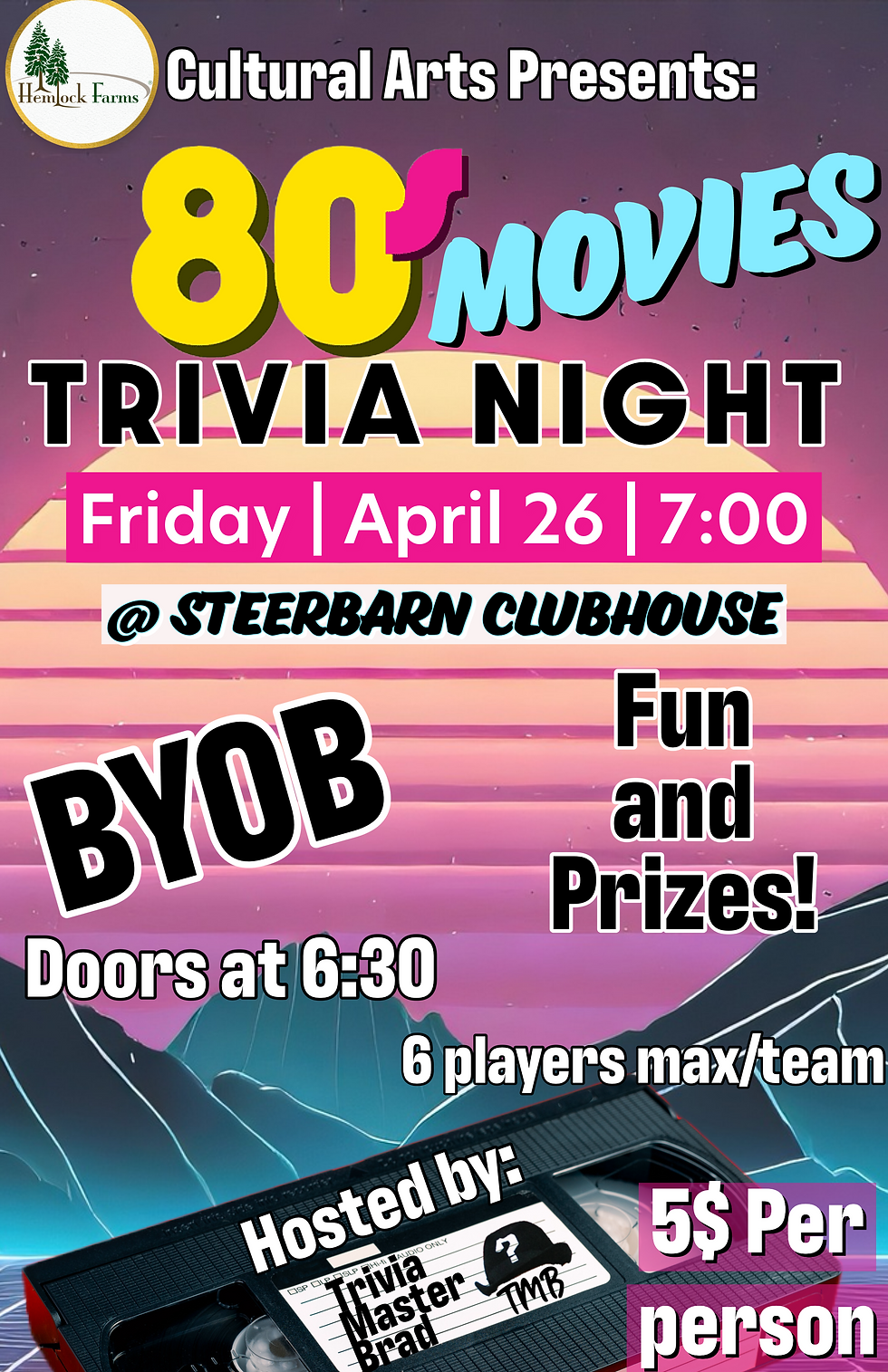 80s Movies Trivia Night-Cultural Arts