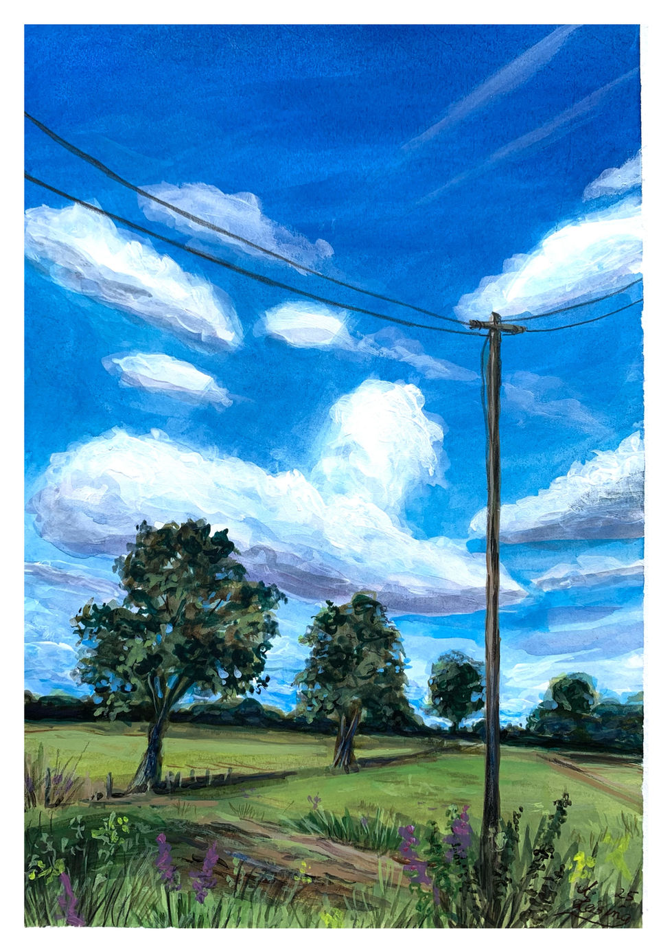 Ostfriesland, am Deich. Ca 20 x 30 cm.