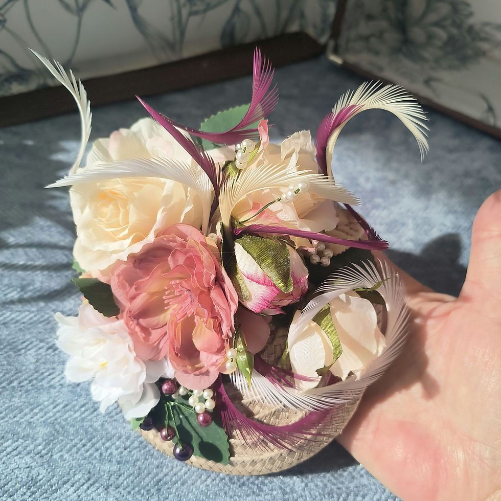 Thumbnail: Aubergine feather fascinator 