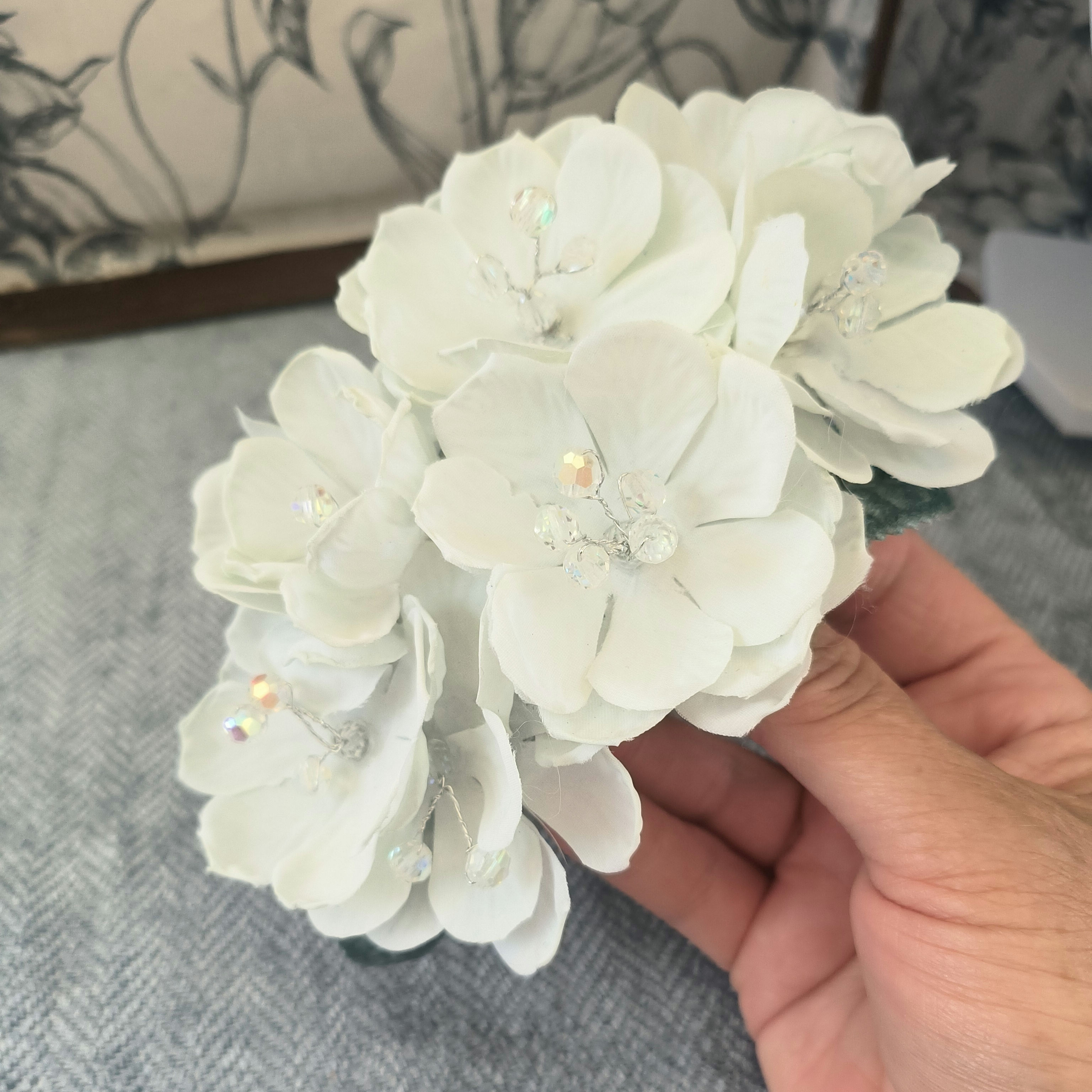 Pale blue fascinator 
