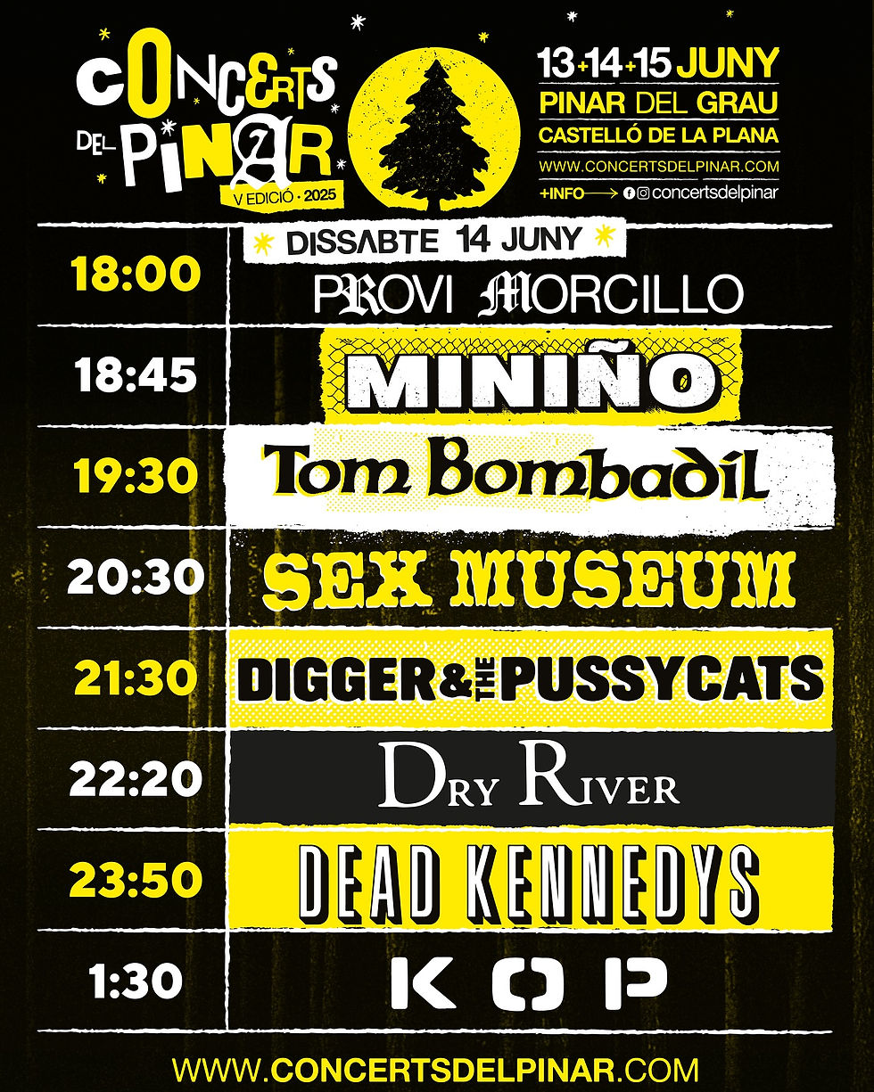 El domingo 15 será el último día de Concerts del Pinar, con una jornada dedicada a la música de raíz valenciana. Los conciertos comenzarán a las 11.15 h con la propuesta de Rodamons Teatre, seguido del concierto familiar de Dani Miquel a las 12.30 h. Por la tarde, abrirá el escenario Miquel Gil a las 18.15 h. El fundador de la mítica formación valenciana “Al Tall” traerá a Concerts del Pinar todo su repertorio. Le seguirá Pep Gimeno “Botifarra” a las 19.30 h, el cual presentará su disco “Ja ve l’aire”. Pondrá el broche final a la quinta edición con música, baile y fiesta Urbàlia Rurana a las 20.45 h.