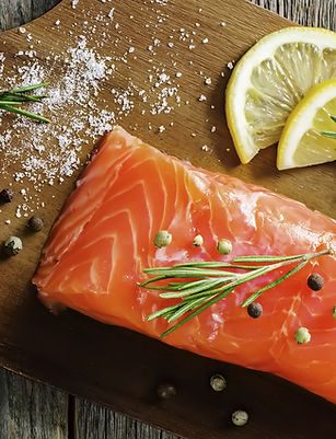 salmon with lemons