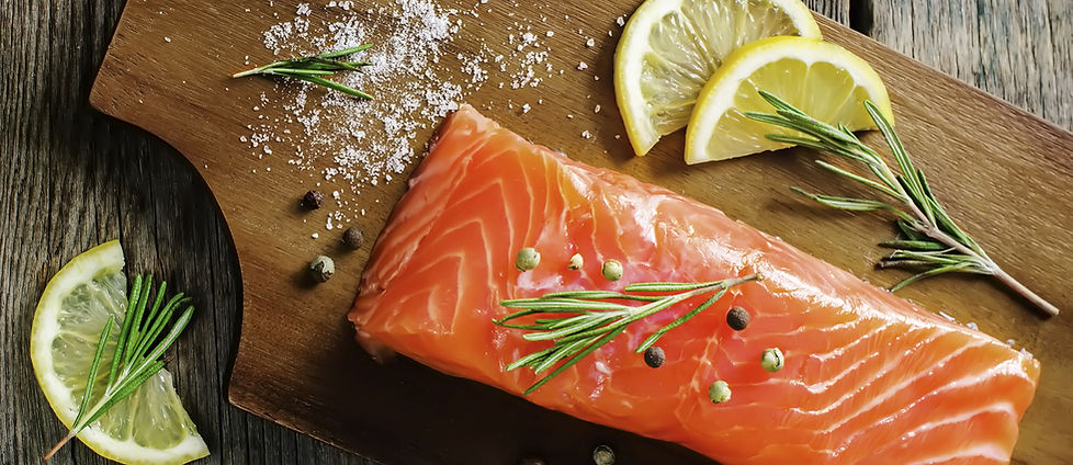 salmon with lemons