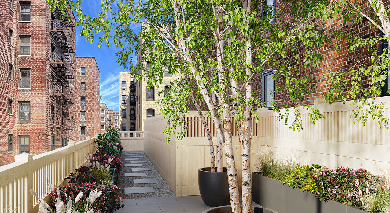 Landscaped Meditative Grove for viewing.