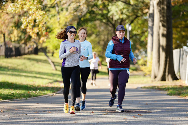 Women jogging in Shore Road Park.