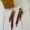 Thumbnail: Cheetah, Brown and Wine Leather Fringe Earrings