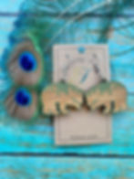 Forest Bear Wood Earrings