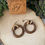 Thumbnail: Coconut and Leather Hoop Earrings-Cheetah