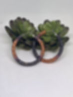 Chunky Rhinestone Hoops - Halloween Black and Orange