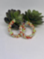 Chunky Glitter Hoops - Christmas Grinch