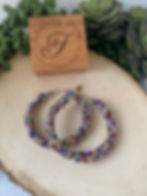 Chunky Glitter Hoops -Patriot Confetti