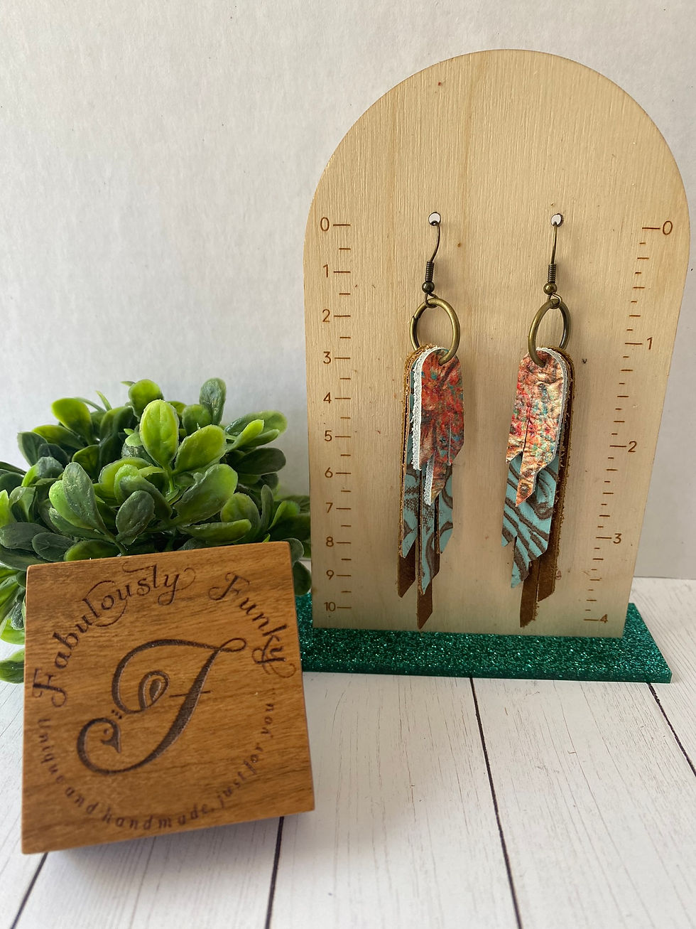 Mexican Fiesta with Teal and Brown Fringe Earrings