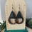Thumbnail: Coconut and Leather Hoop Earrings- Black
