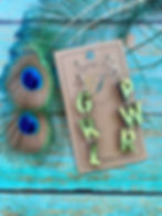 Green Ombre Girl Power Earrings