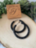 Rhinestone Hoops - Midnight Black