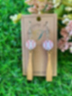 Bat and Ball Acrylic Earrings