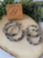 Rhinestone Hoops - Zebra