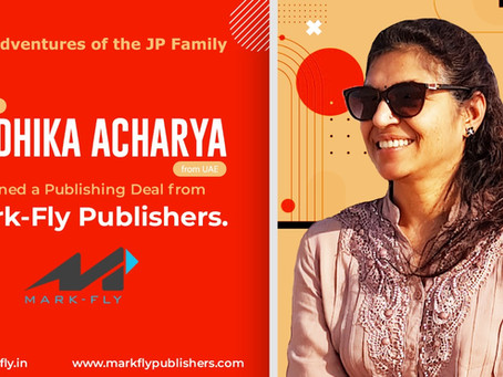 Radhika Acharya from UAE, Signs a Publishing Deal for her Book from Mark-Fly Publishers