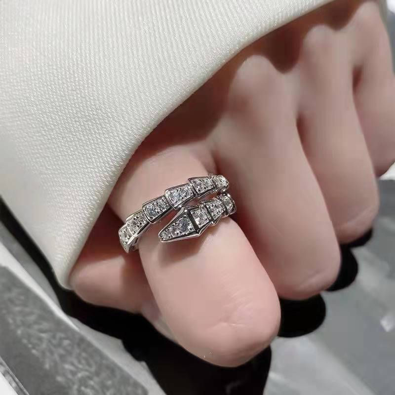 Thumbnail: Lady Fashion Ring, open ring with full pave stones