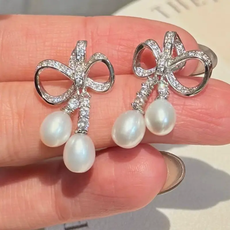 Pearl Reverie Teardrop Freshwater Pearl Stud Earrings