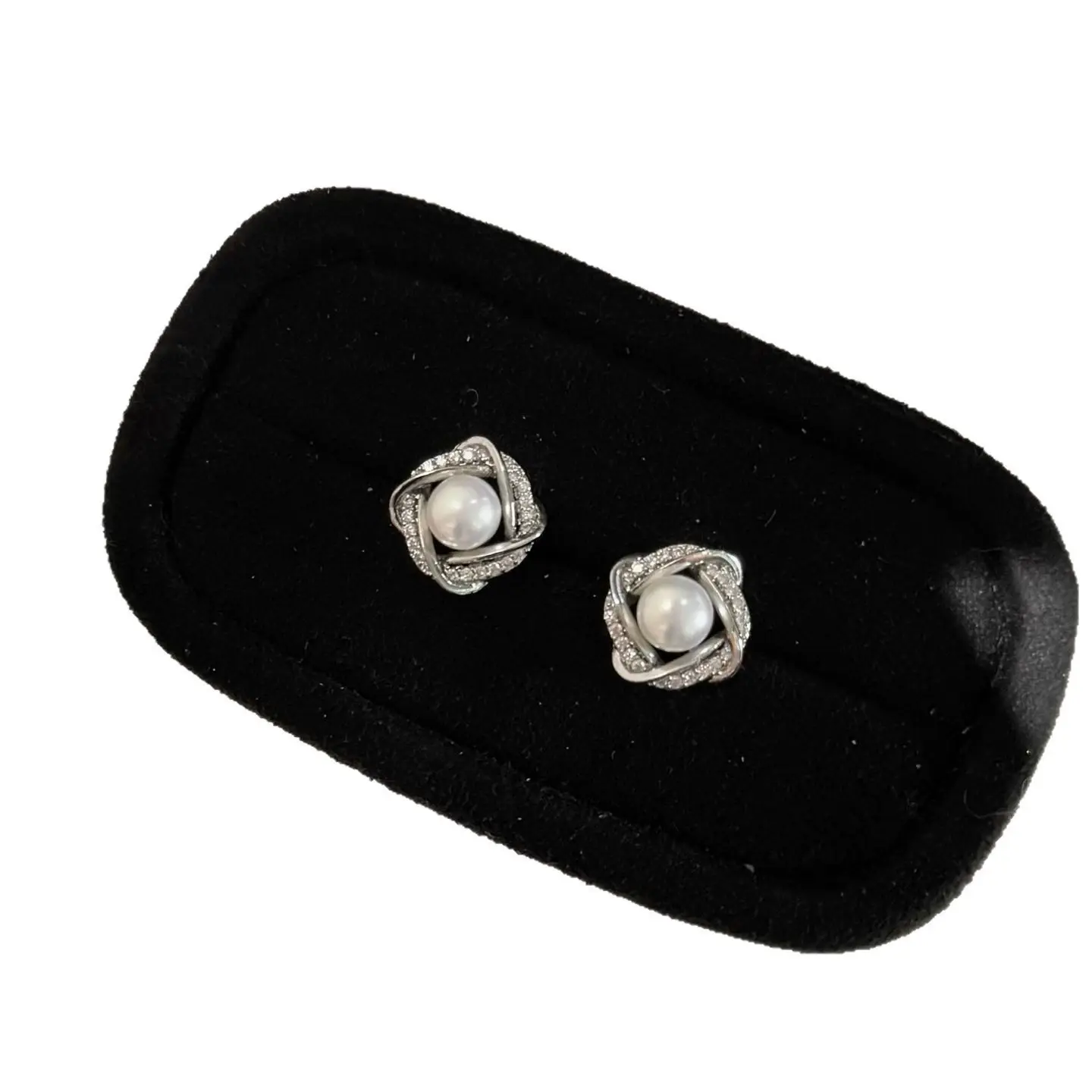 Ivory Glow Button Pearl Freshwater Pearl Stud Earrings