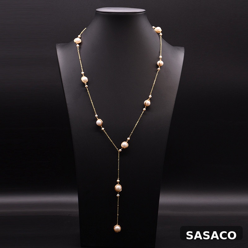 Moonlight Pearl Fringe Collar