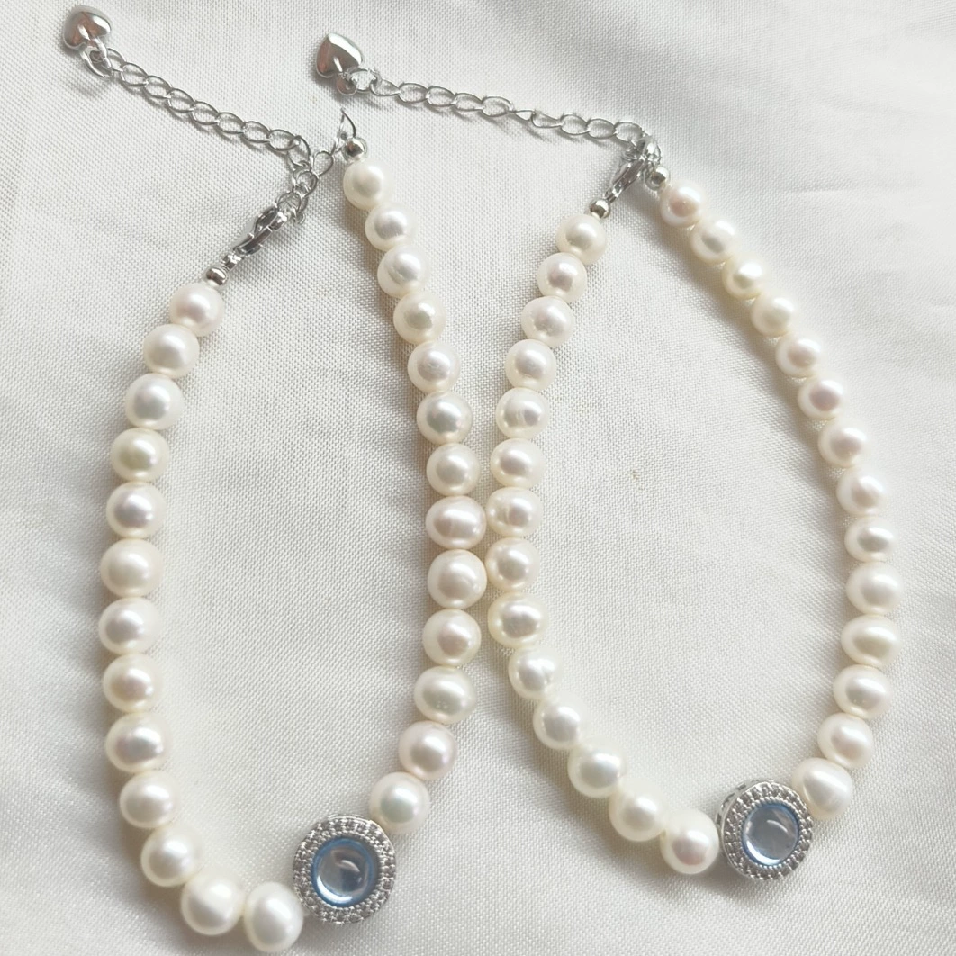 Moonlit Grace Freshwater Pearl Bracelet