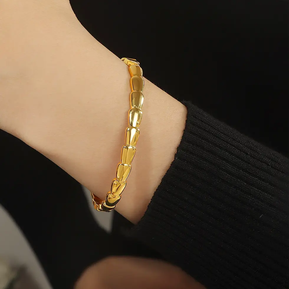 Geometric Snake Bangle