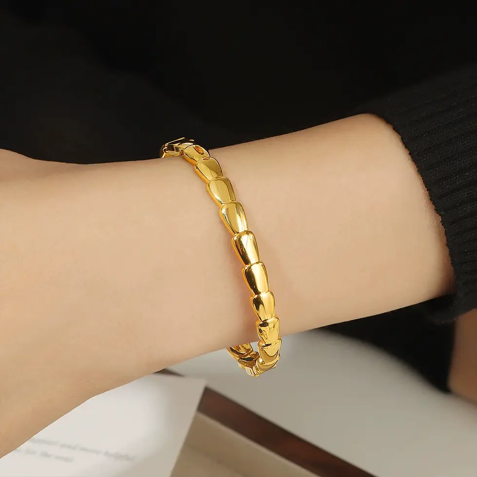 Geometric Snake Bangle