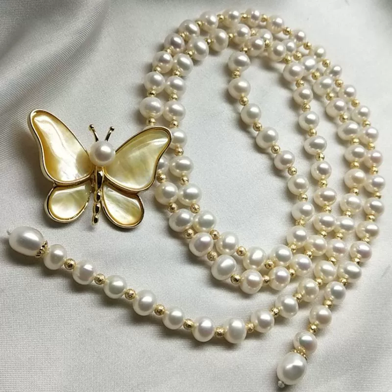 Gentle Halo Freshwater Pearl Necklace – 7mm