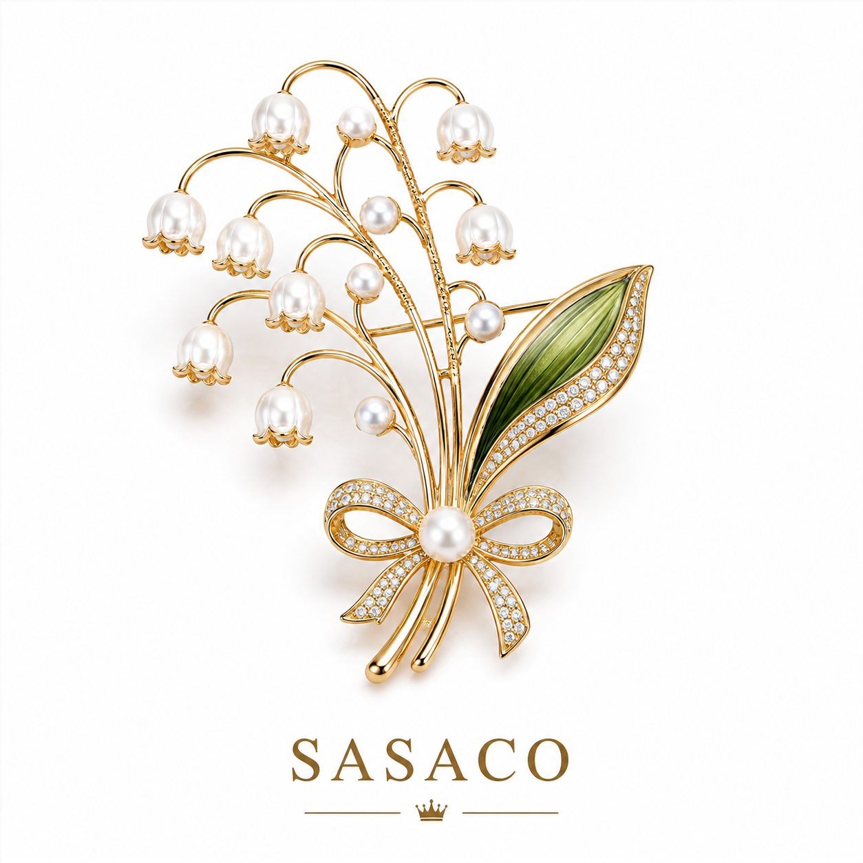 Pink & White Pearl Bouquet Brooch - SASACO Pearl Jewellery