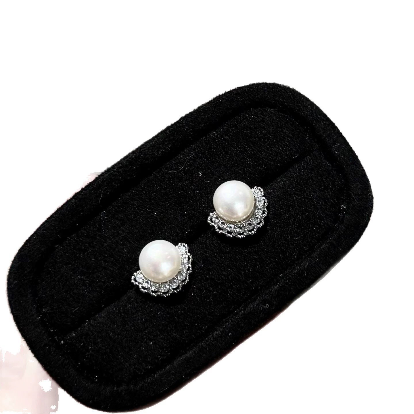 Pearl Harmony Button Pearl Freshwater Pearl Stud Earrings
