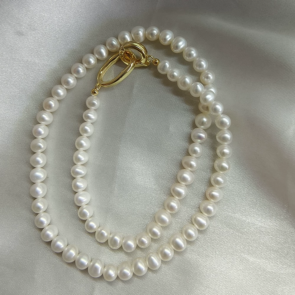 Serene Lustre Freshwater Pearl Necklace – 5mm