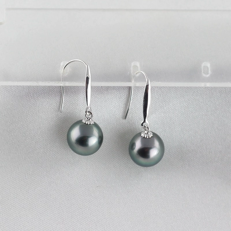 Timeless Bloom Midnight Freshwater Pearl Earrings