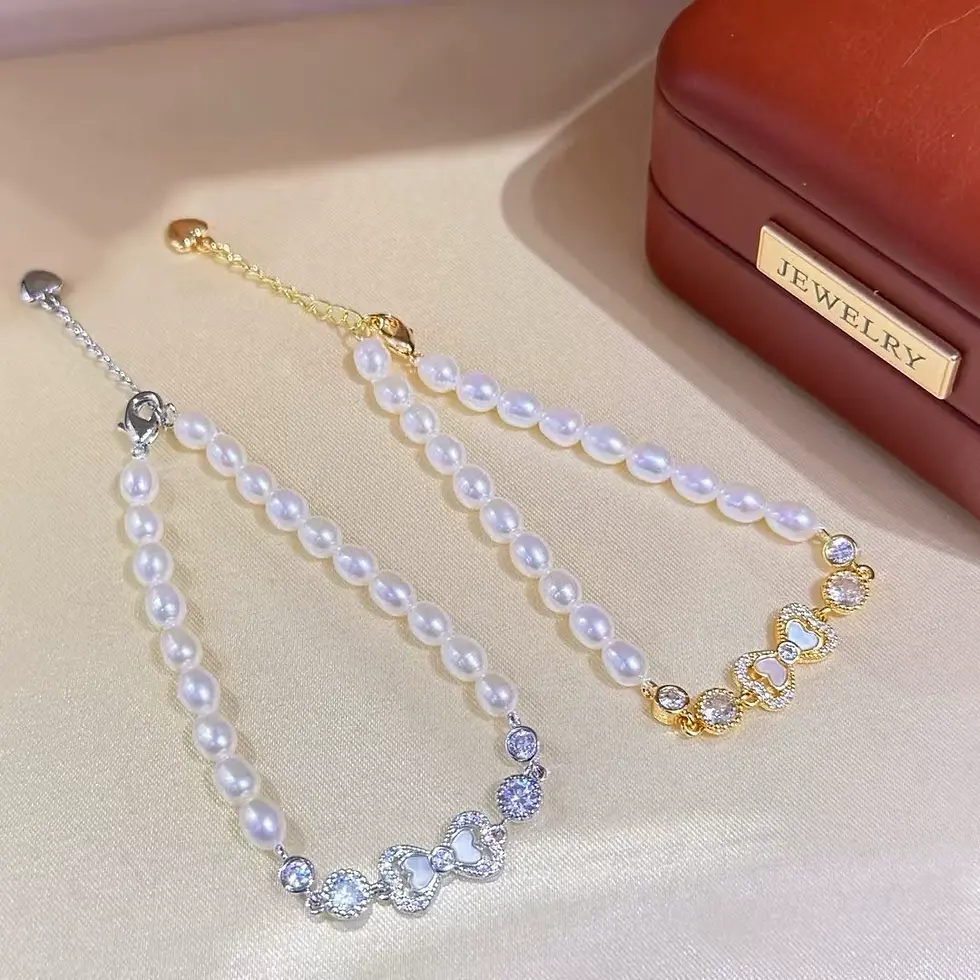 Pearl Harmony Golden Freshwater Pearl Bracelet