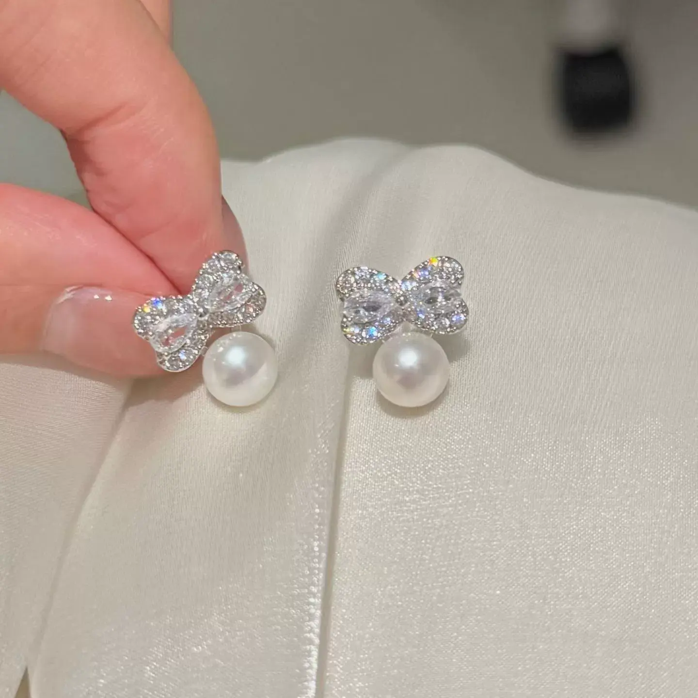 Soft Radiance Button Pearl Freshwater Pearl Stud Earrings