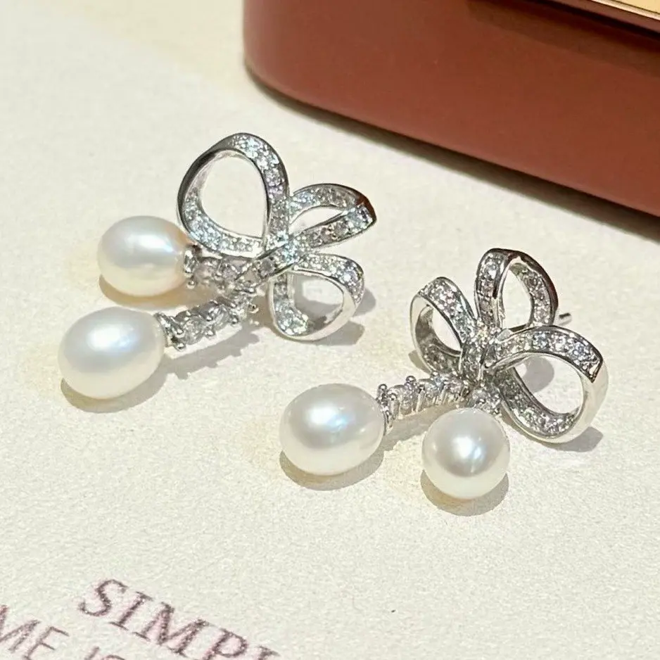 Pearl Reverie Teardrop Freshwater Pearl Stud Earrings