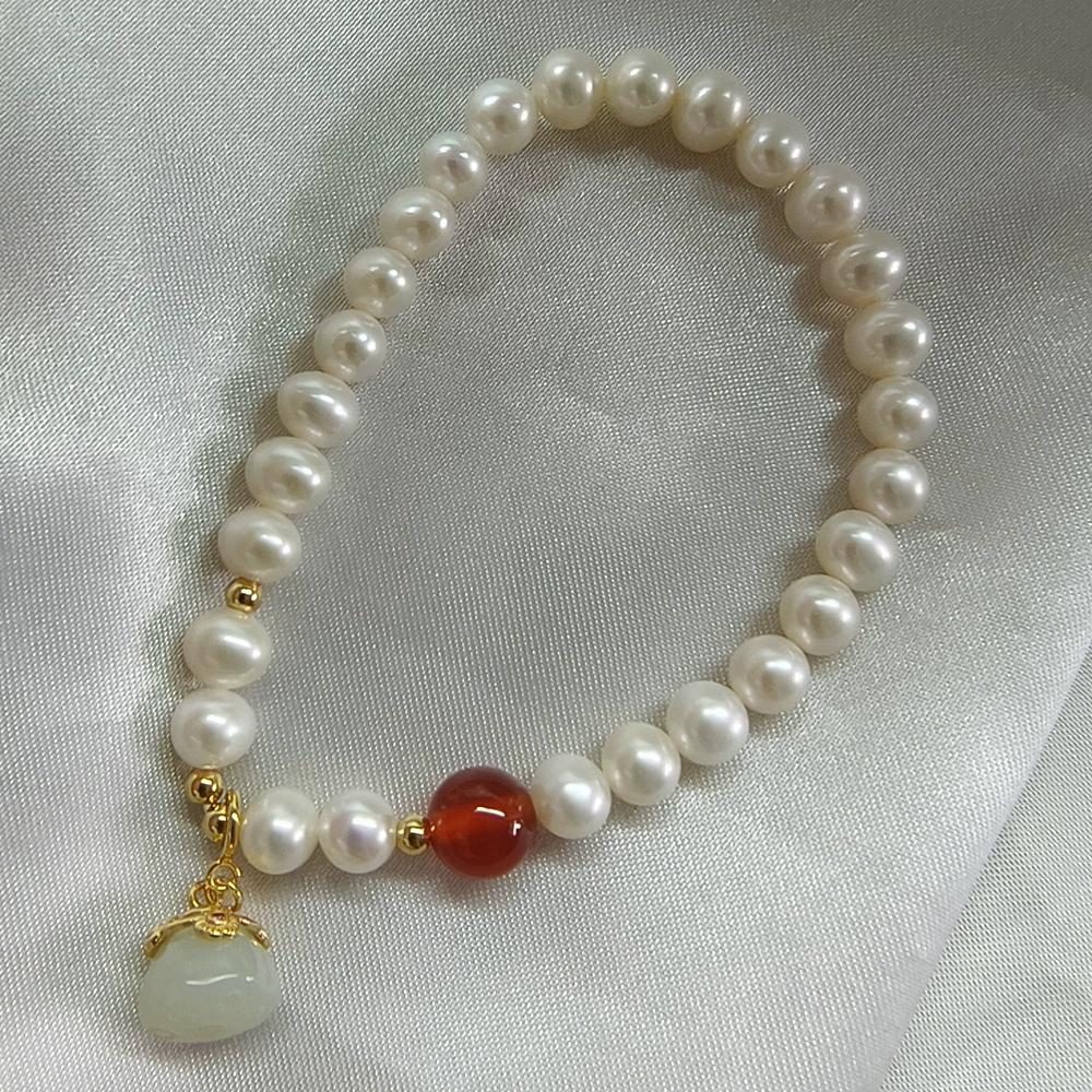 Moonlit Grace Freshwater Pearl Bracelet