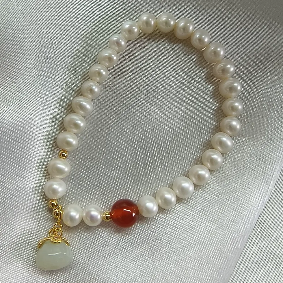 Moonlit Grace Freshwater Pearl Bracelet