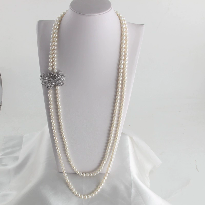 Gentle Halo Freshwater Pearl Necklace – 7mm