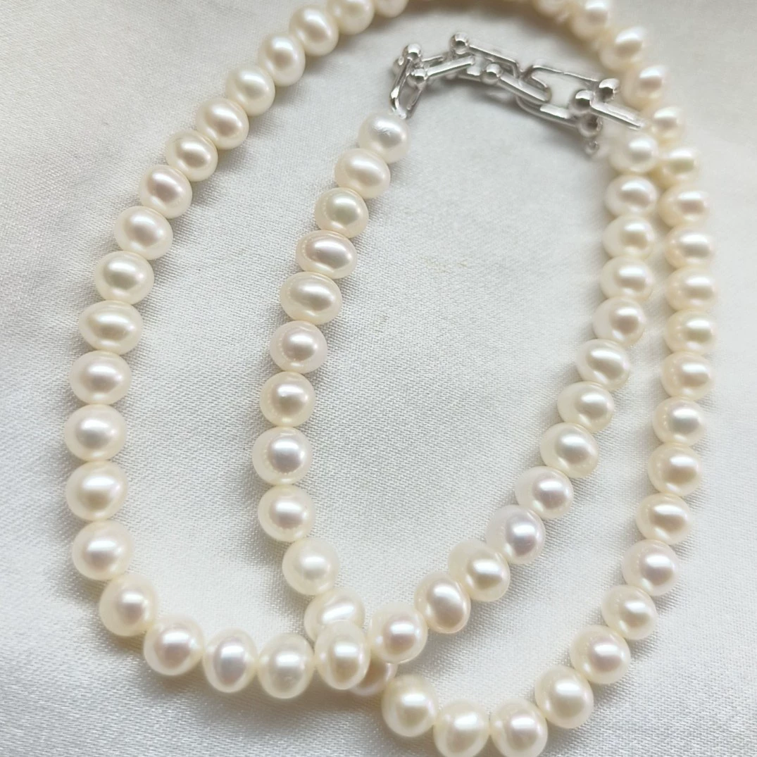 Timeless Bloom Freshwater Pearl Necklace – 5mm
