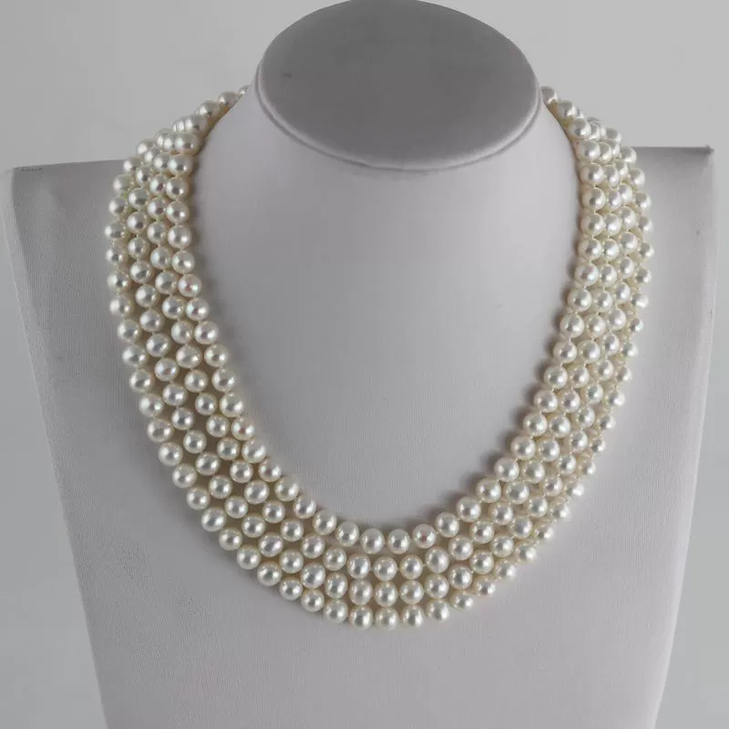Timeless Bloom Freshwater Pearl Necklace – 5mm