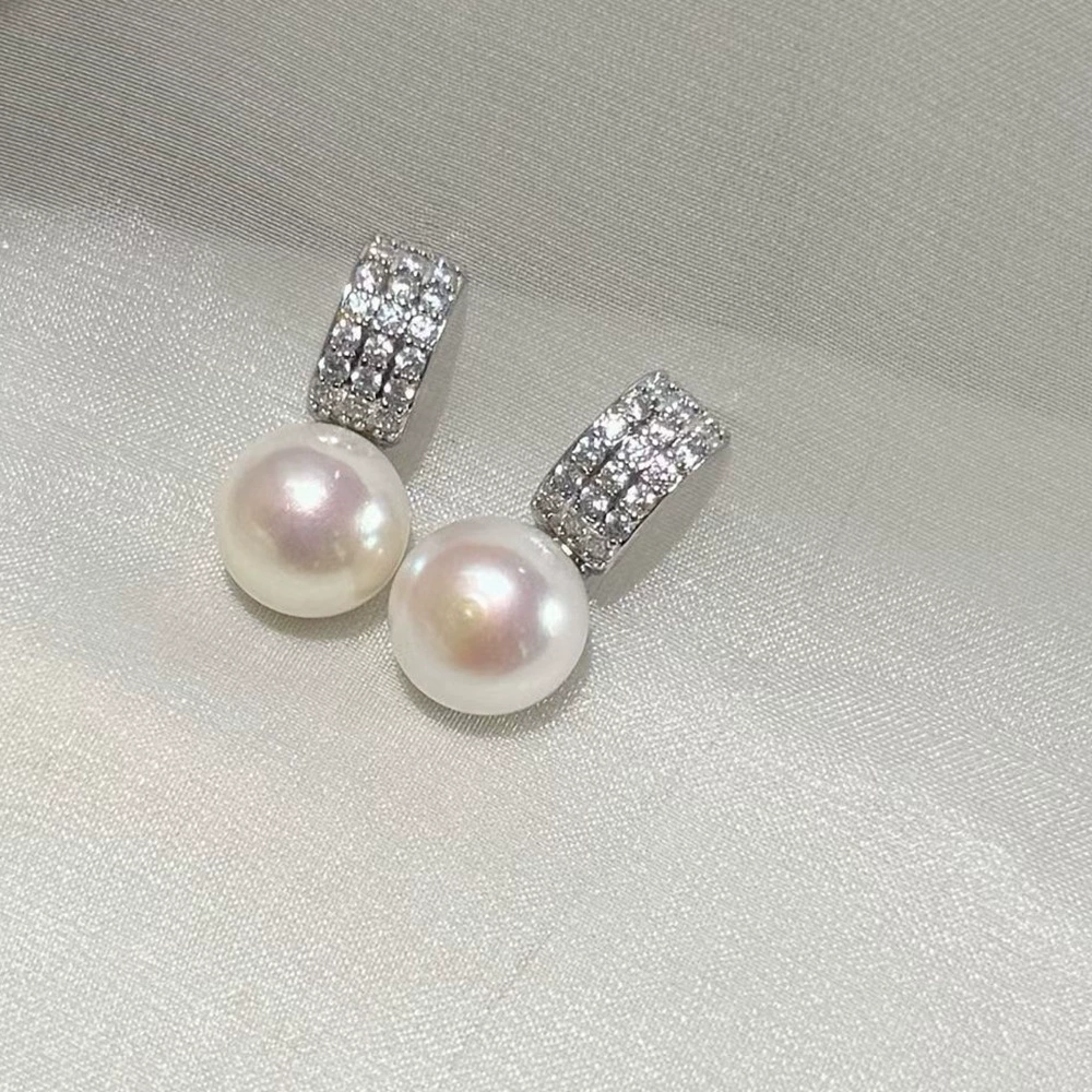 Pearl Harmony Button Pearl Freshwater Pearl Stud Earrings